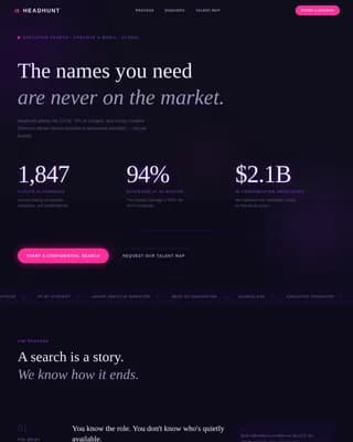 Headhunt — Elite Creative Recruitment Landing Page Template