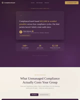 Compliance — Smart Fleet Risk Management Landing Page Template