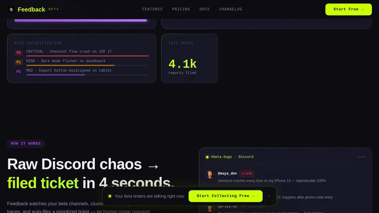 Feedback — Smart QA Testing Platform Landing Page Template
