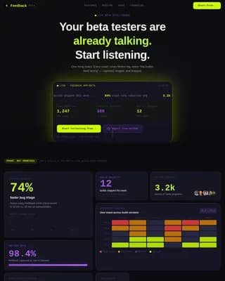 Feedback — Smart QA Testing Platform Landing Page Template