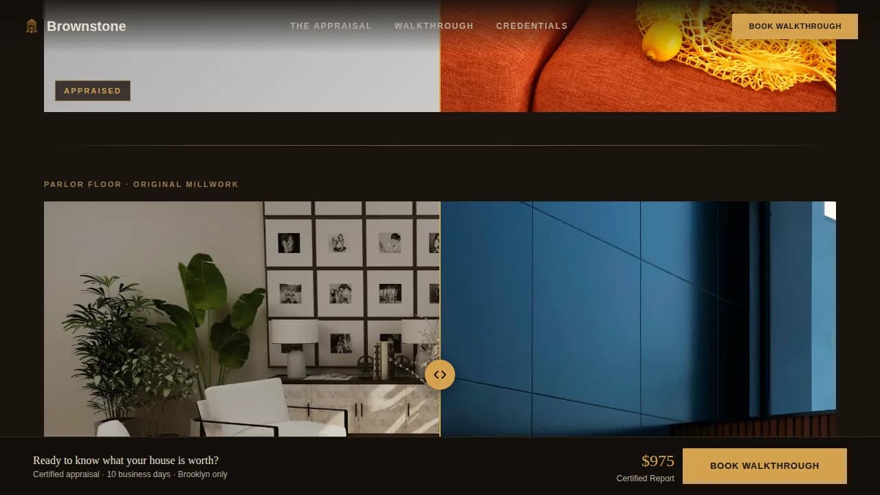 Heritage — Certified Rowhouse Appraisal Landing Page Template