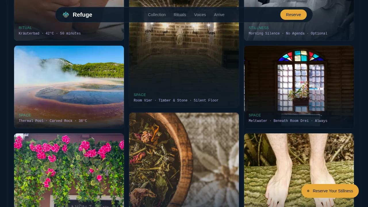 Escape — Serene Alpine Wellness Landing Page Template