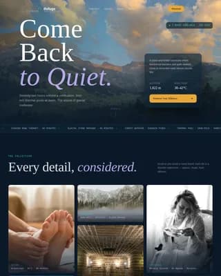 Escape — Serene Alpine Wellness Landing Page Template