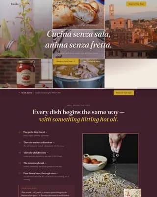 Sfumato — Refined Italian Delivery Landing Page Template