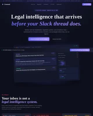 Legal Intelligence Blog & In-House Counsel Website Template