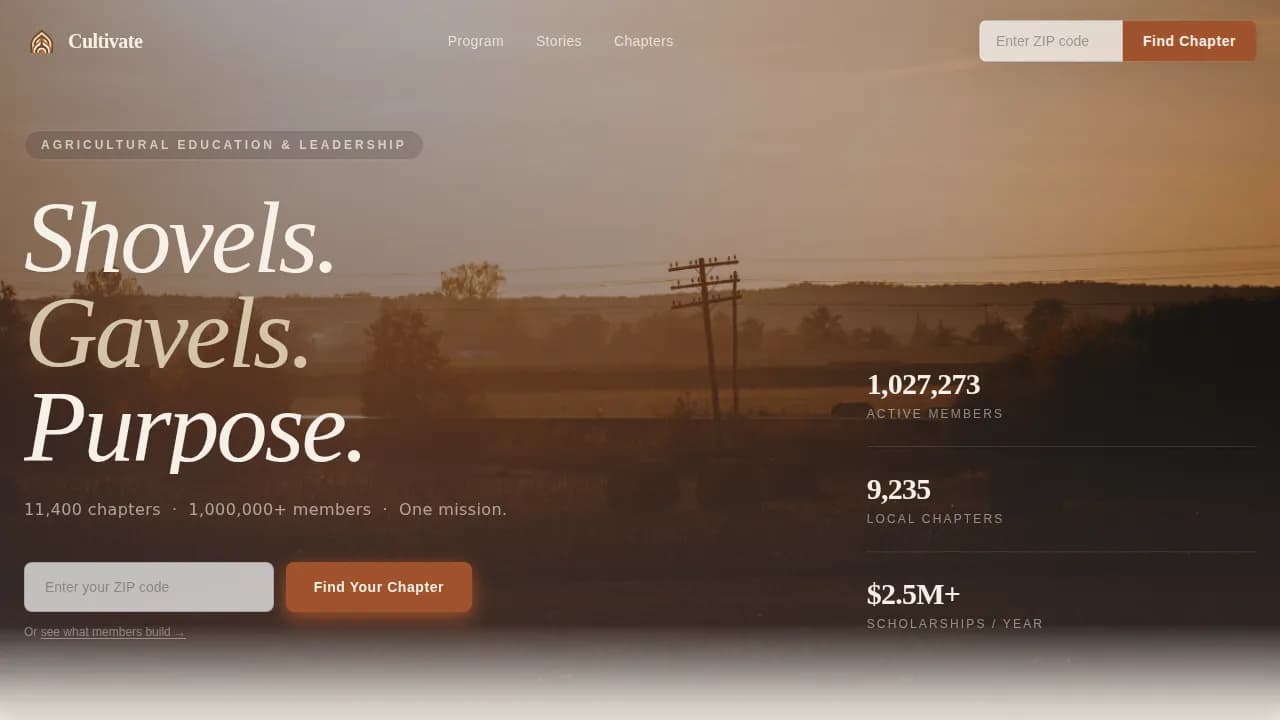 Grow — Expert Agricultural Education Landing Page Template