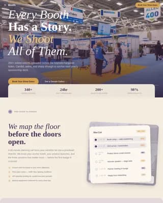 Capture — Professional Event Photography Landing Page Template
