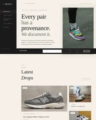 Collect — Premium Sneaker Marketplace Landing Page Template
