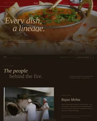 Feast — Authentic Indian Fine Dining Landing Page Template