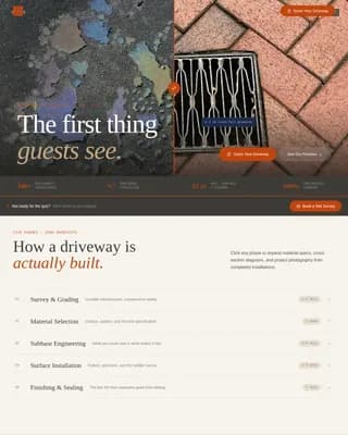 Driveway Renovation Booking Website Template