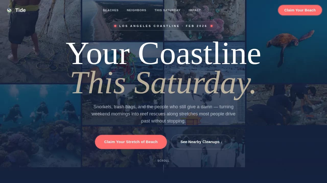 Wave — Community Marine Advocacy Landing Page Template