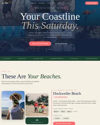 Wave — Community Marine Advocacy Landing Page Template