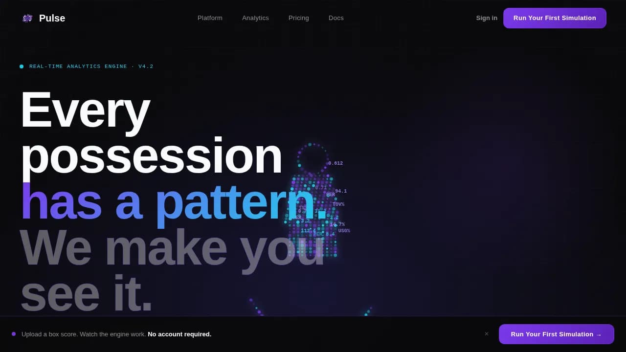 Analyze — Real-Time Sports Dashboard Landing Page Template