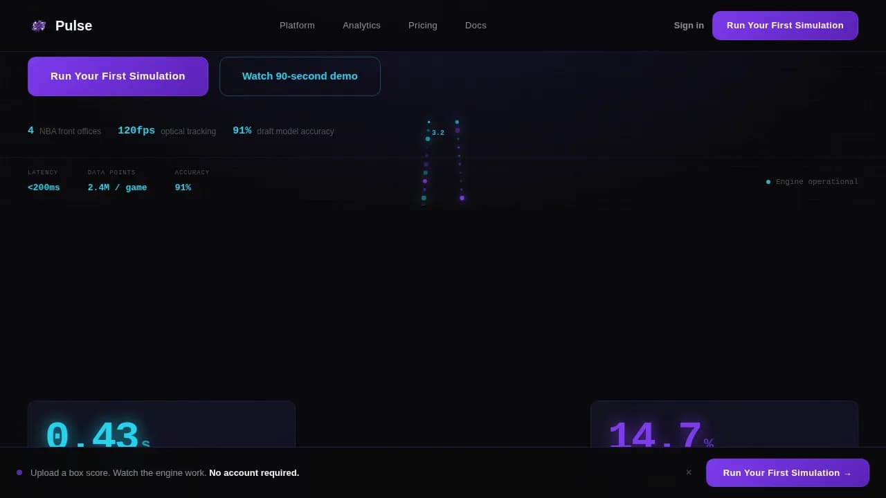 Analyze — Real-Time Sports Dashboard Landing Page Template