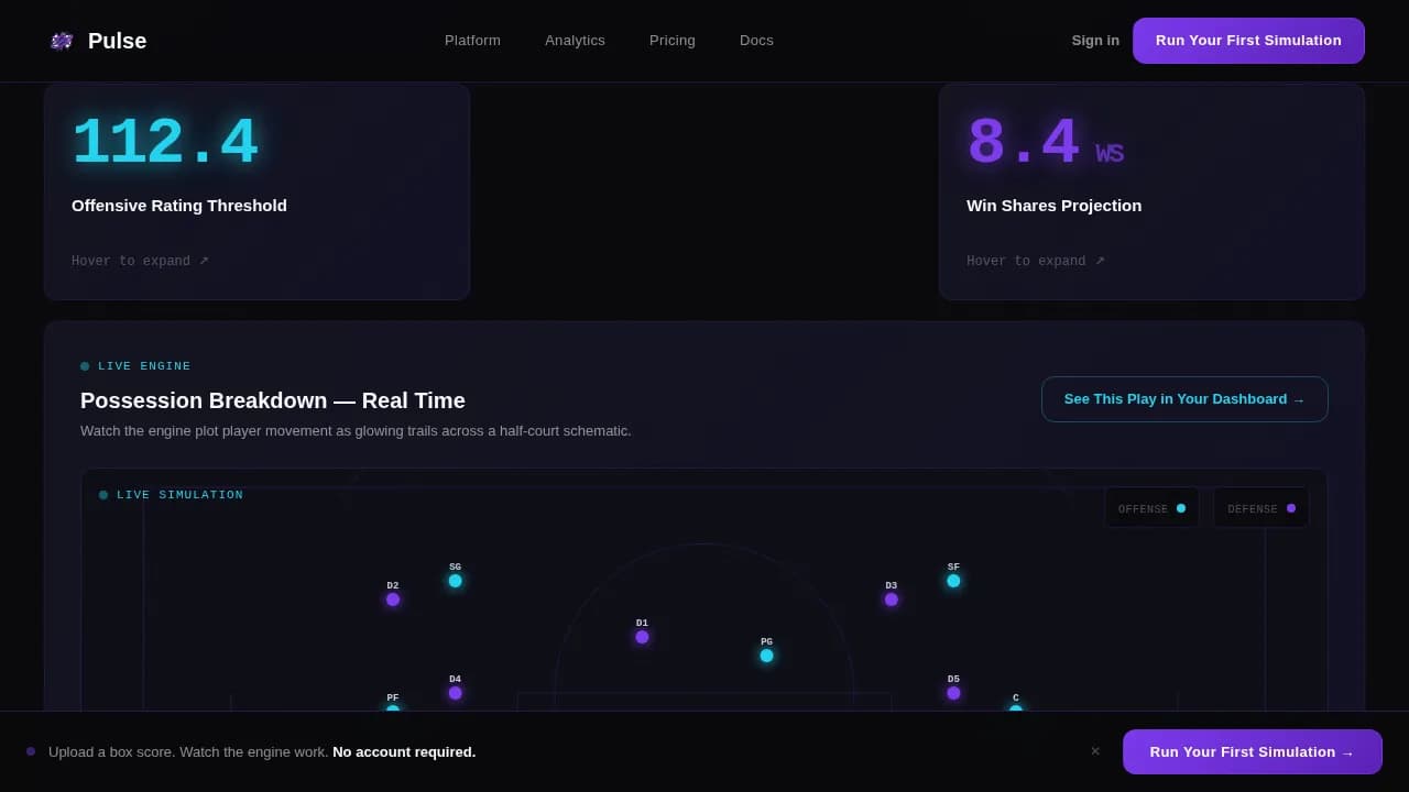 Analyze — Real-Time Sports Dashboard Landing Page Template