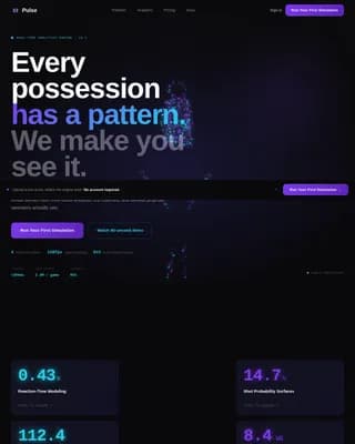 Analyze — Real-Time Sports Dashboard Landing Page Template