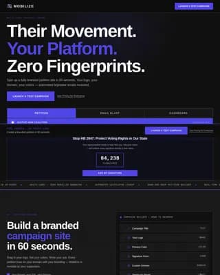 Amplify — Bold Advocacy Platform Landing Page Template