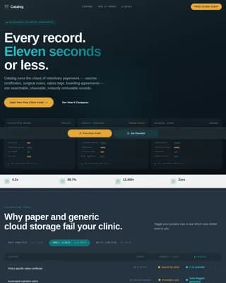Archive — Intelligent Vet Records Landing Page Template