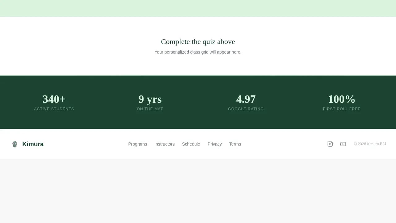 Martial Arts & Combat Sports Booking Website Template