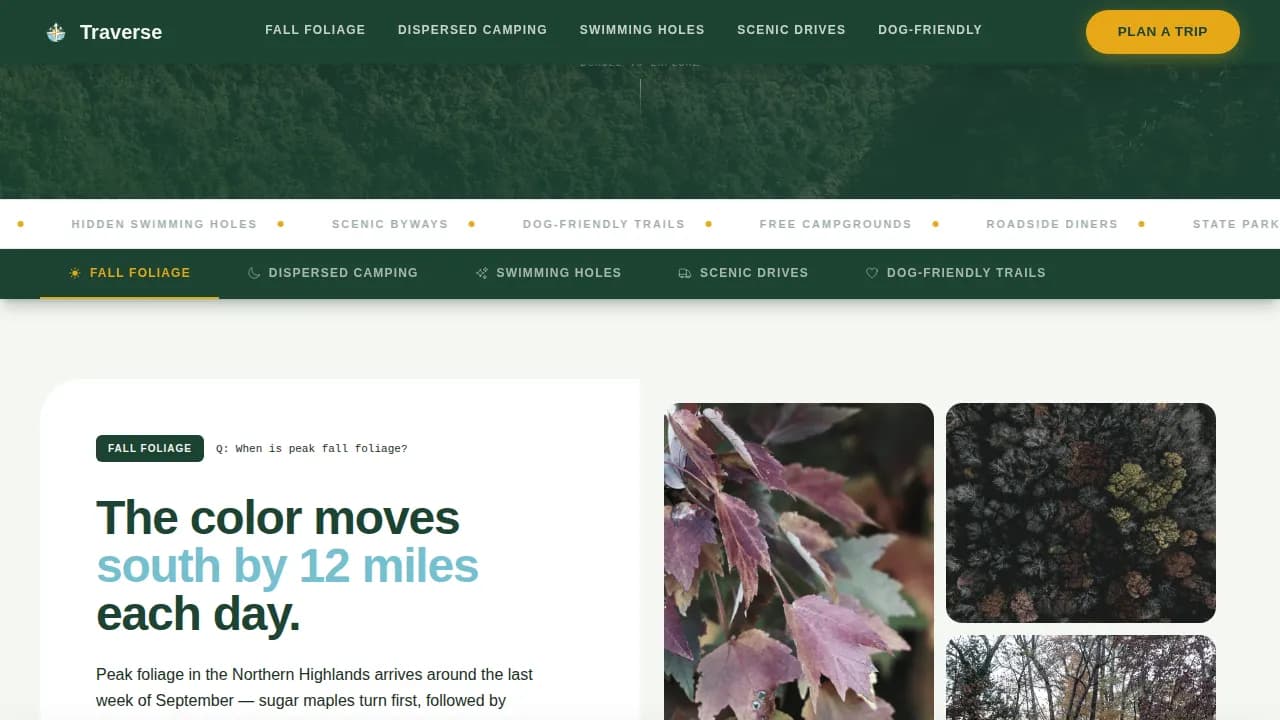 Passage — Breathtaking Regional Travel Landing Page Template