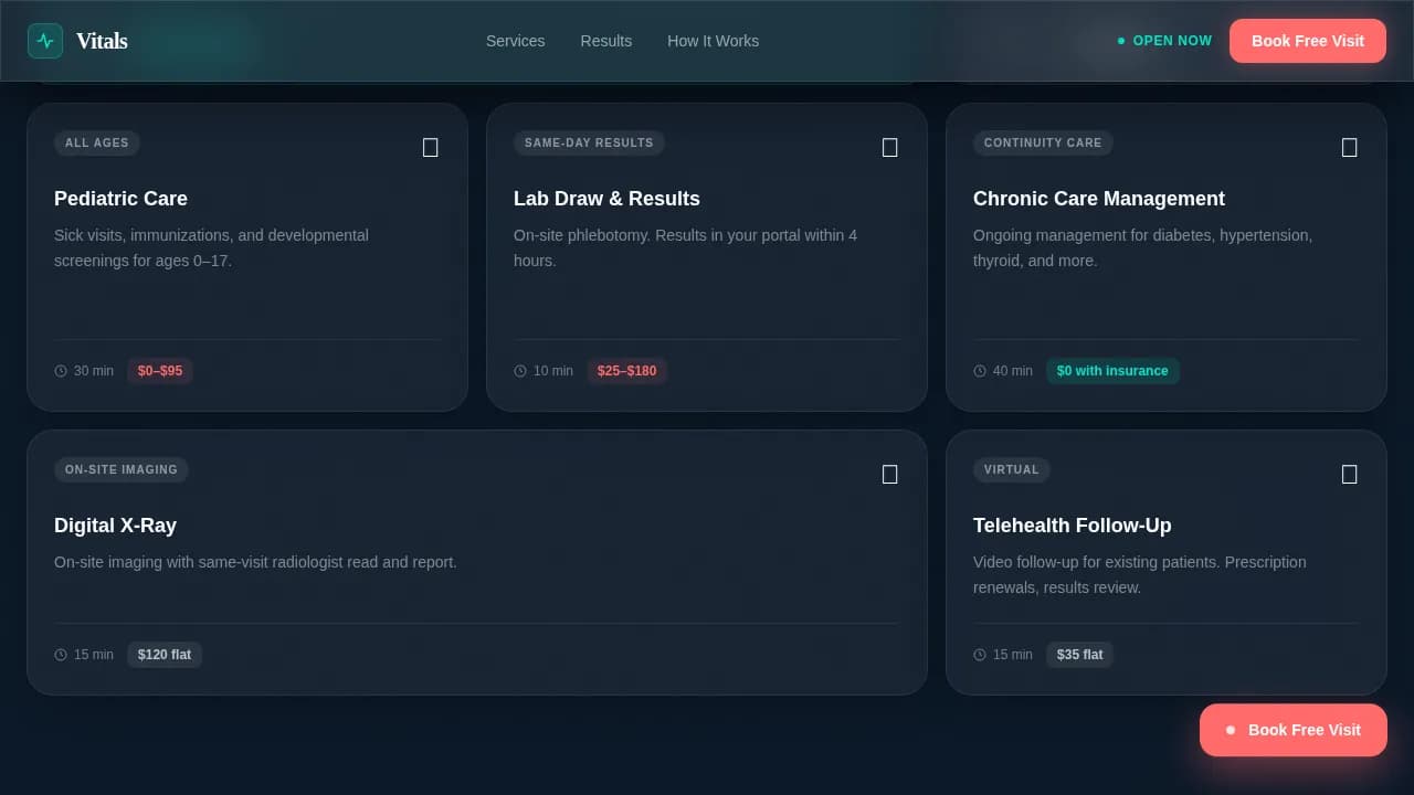 Monitor — Live Clinic Intelligence Landing Page Template