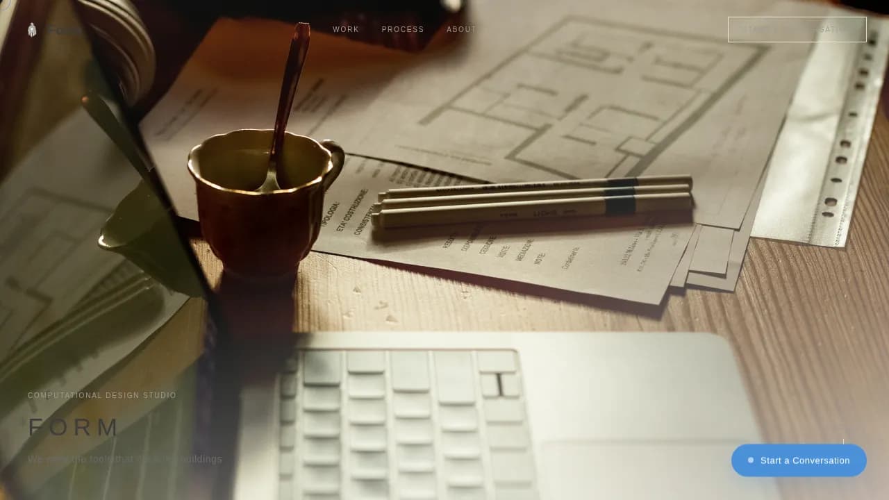 Blueprint — Parametric Design Studio Landing Page Template