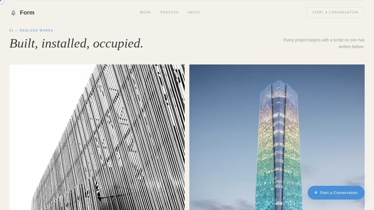 Blueprint — Parametric Design Studio Landing Page Template