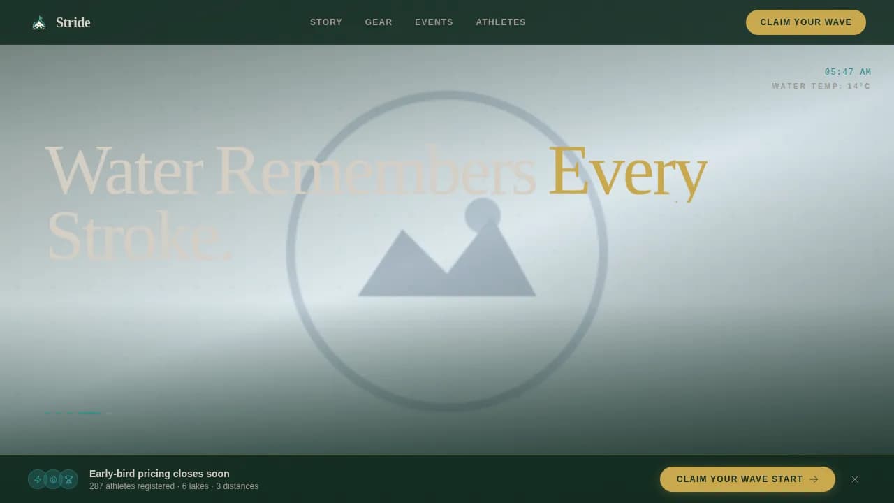 Swimming Fitness Blog Website Template