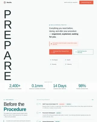 Maxilla — Expert Surgical Portal Landing Page Template