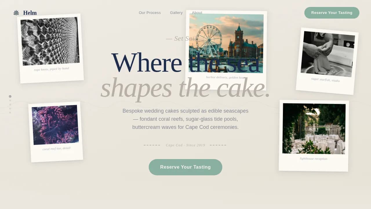 Nautical Wedding Booking Website Template