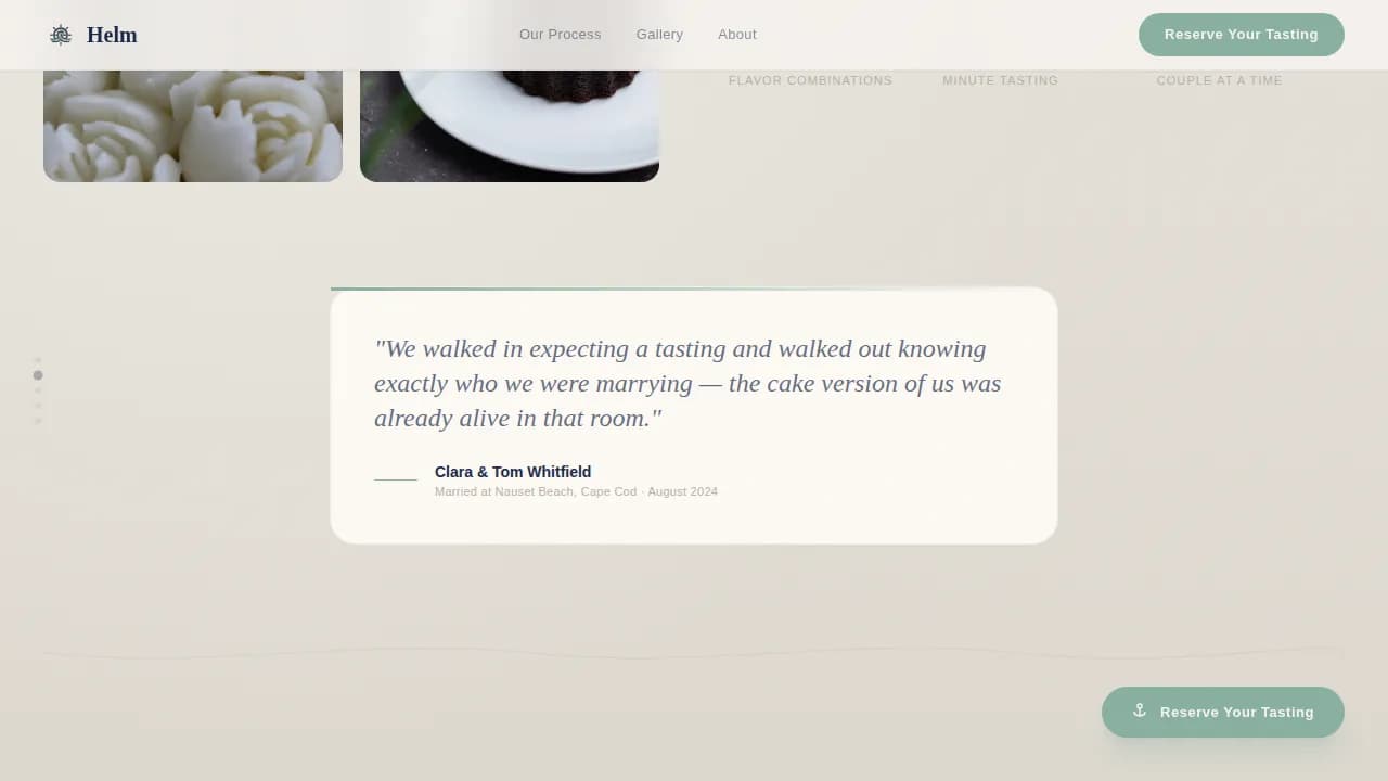 Nautical Wedding Booking Website Template