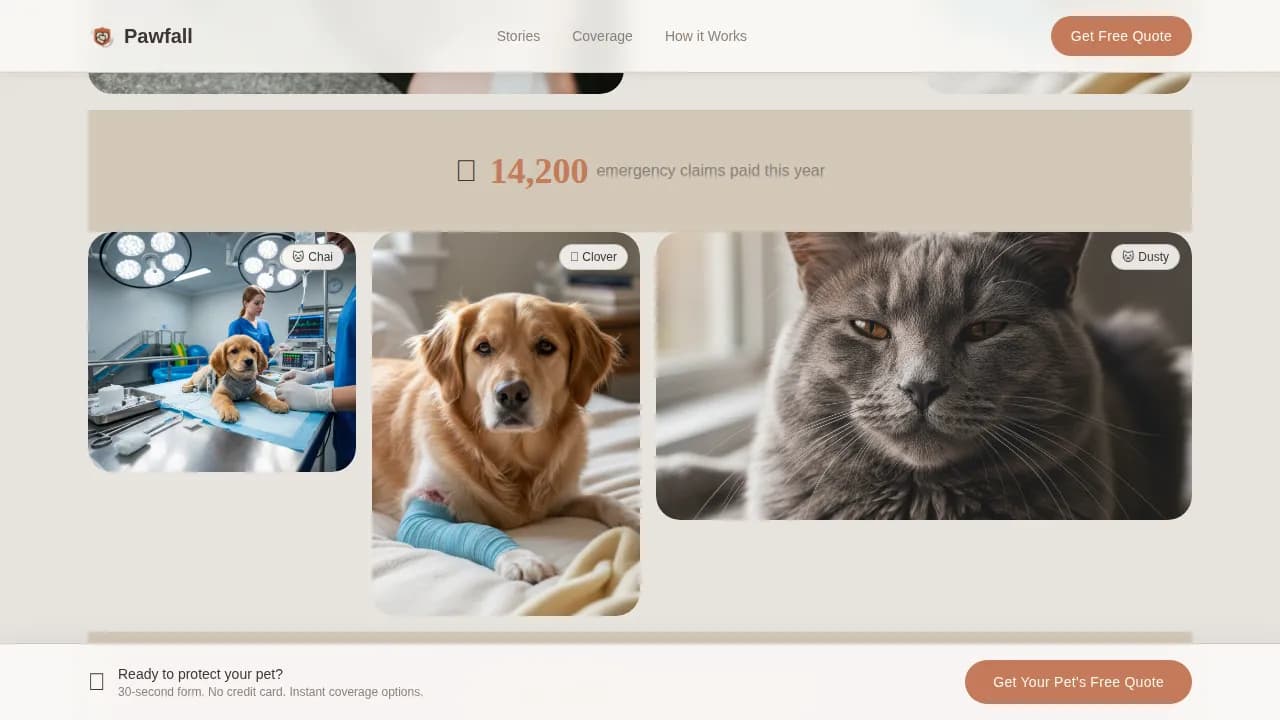 Pet Insurance & Finance Reviews Website Template