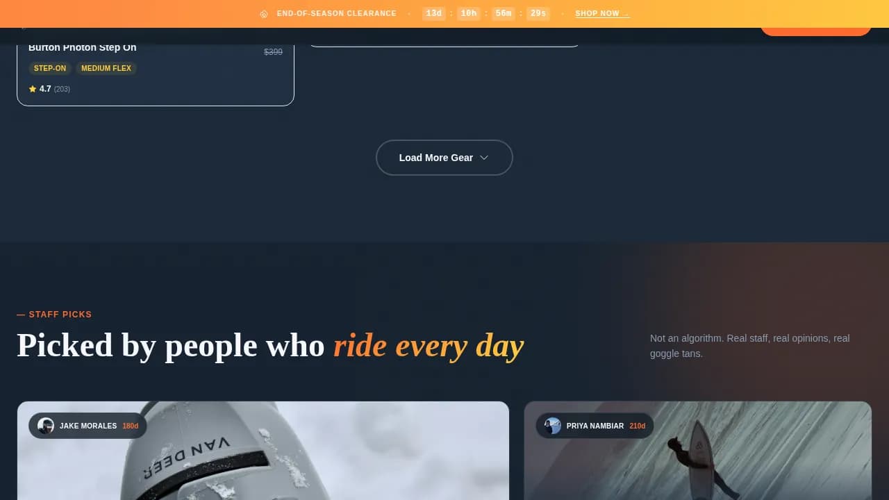Sports & Outdoor Store Blog Website Template