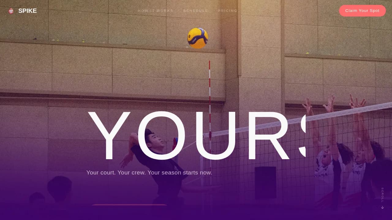 Volleyball Leagues Reviews Website Template