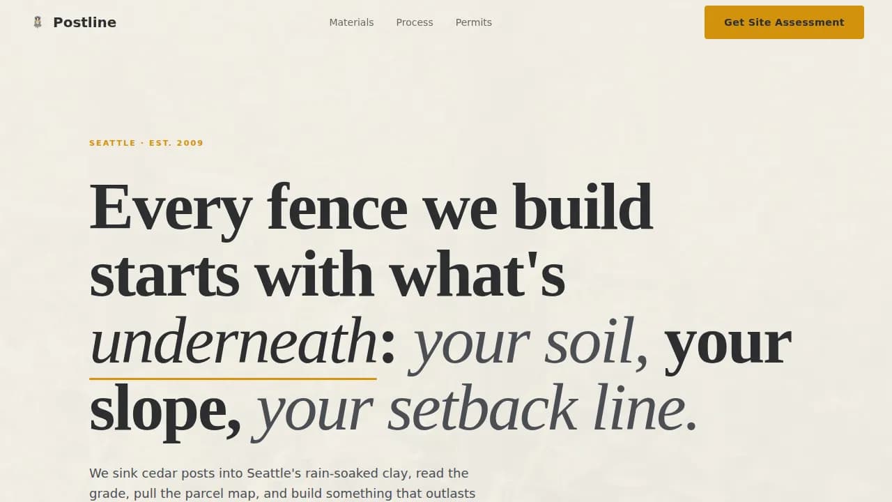 Postline — Expert Fence Installation Landing Page Template