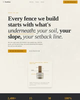 Postline — Expert Fence Installation Landing Page Template