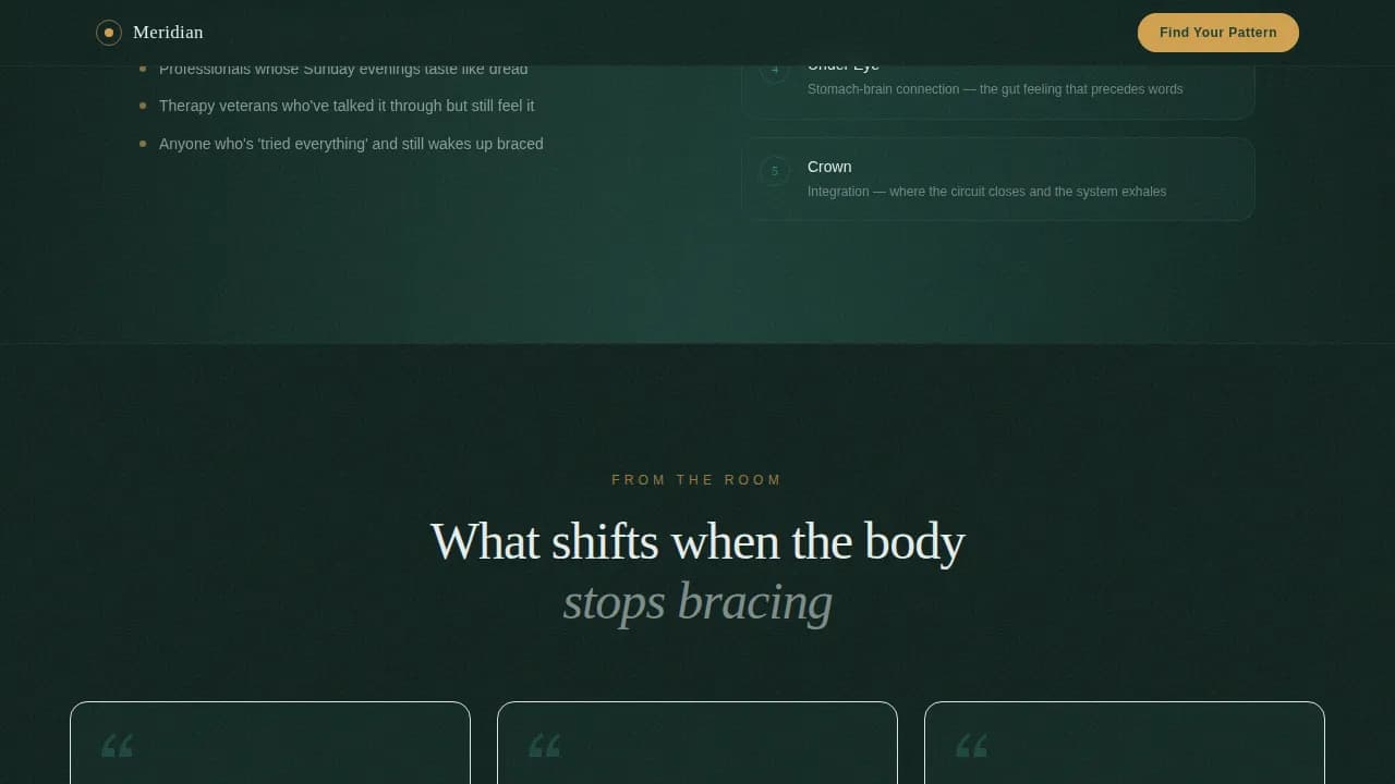 Meridian - Find Your Tension Pattern EFT Tapping Landing Page Template