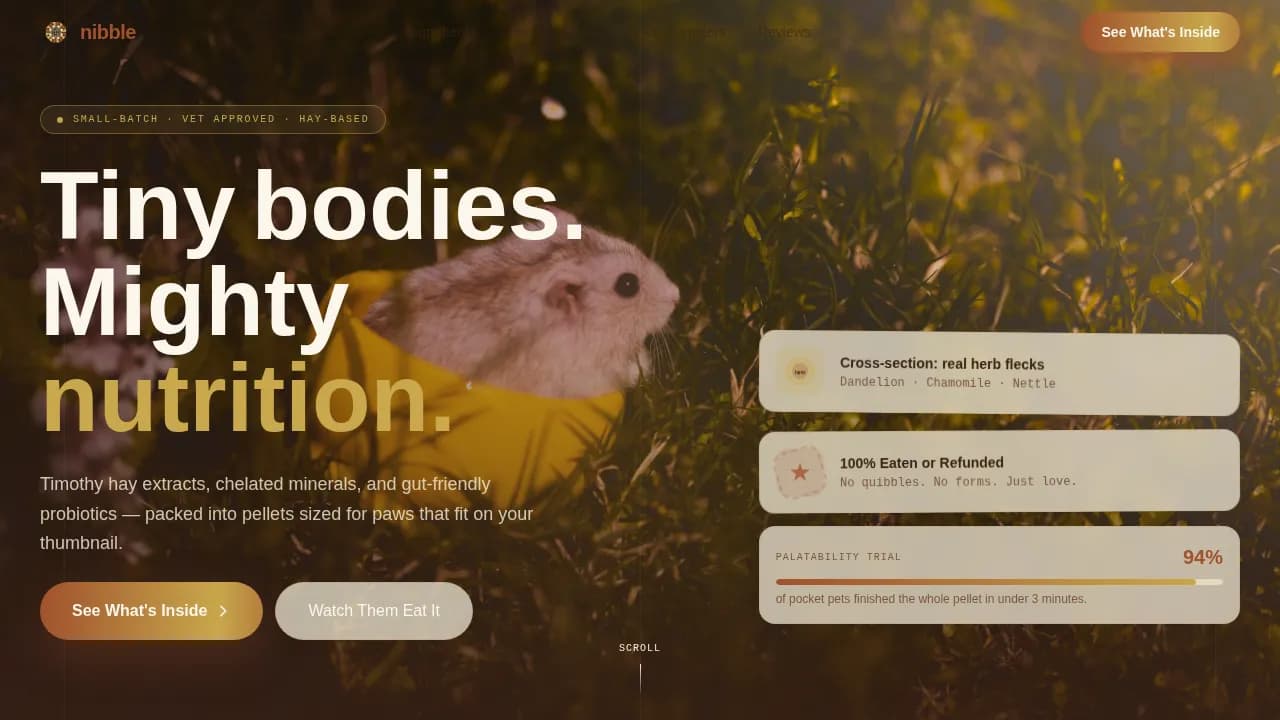 Hamster & Guinea Pig Professional Website Template