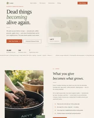 Compost — Seasonal Pickup Service Landing Page Template
