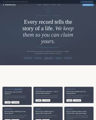 Public Records Government Professional Website Template