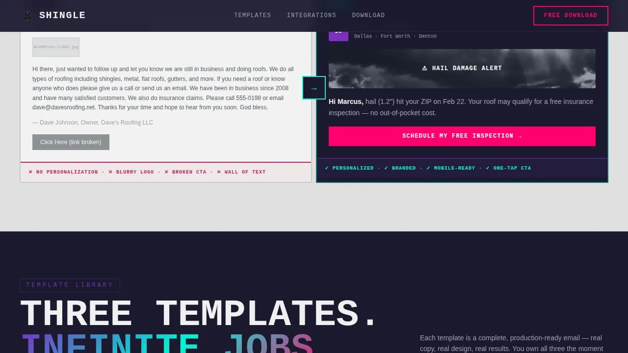 Ridge — Bold Roofing Newsletter Landing Page Template