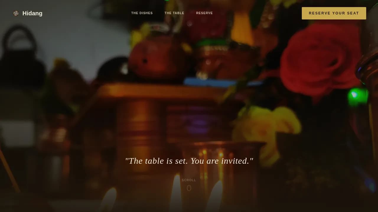 Heritage — Authentic Brunei Cuisine Landing Page Template