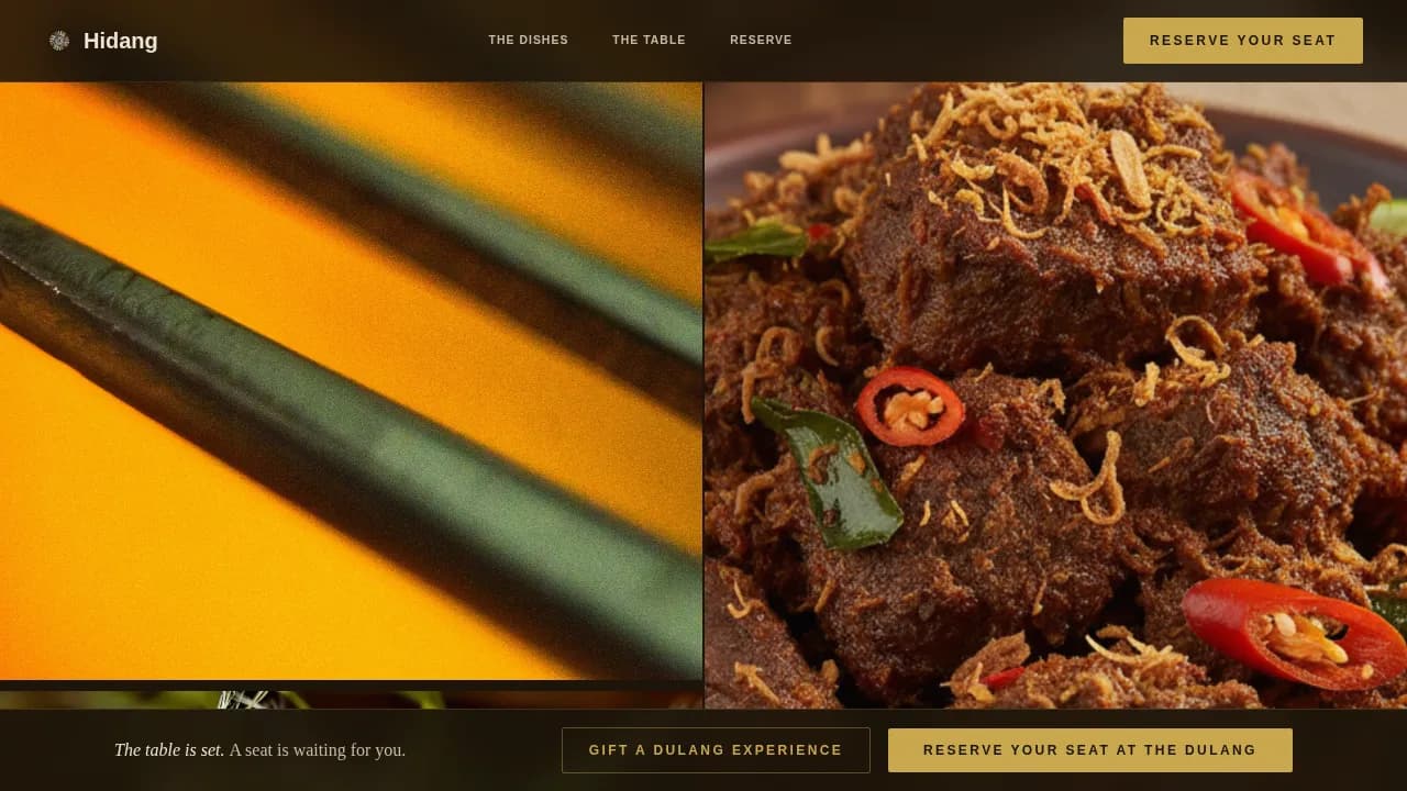 Heritage — Authentic Brunei Cuisine Landing Page Template