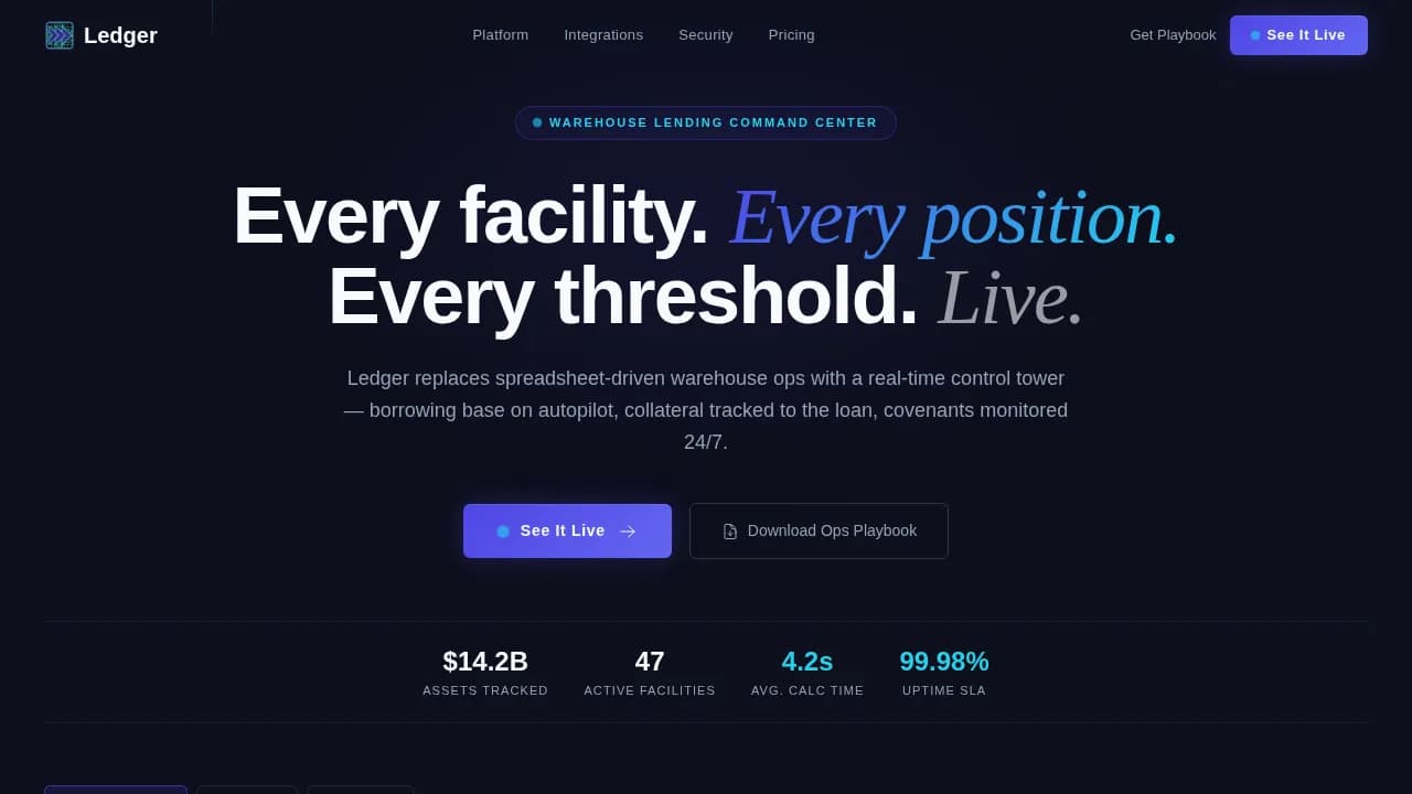 Financial Services Software Professional Website Template