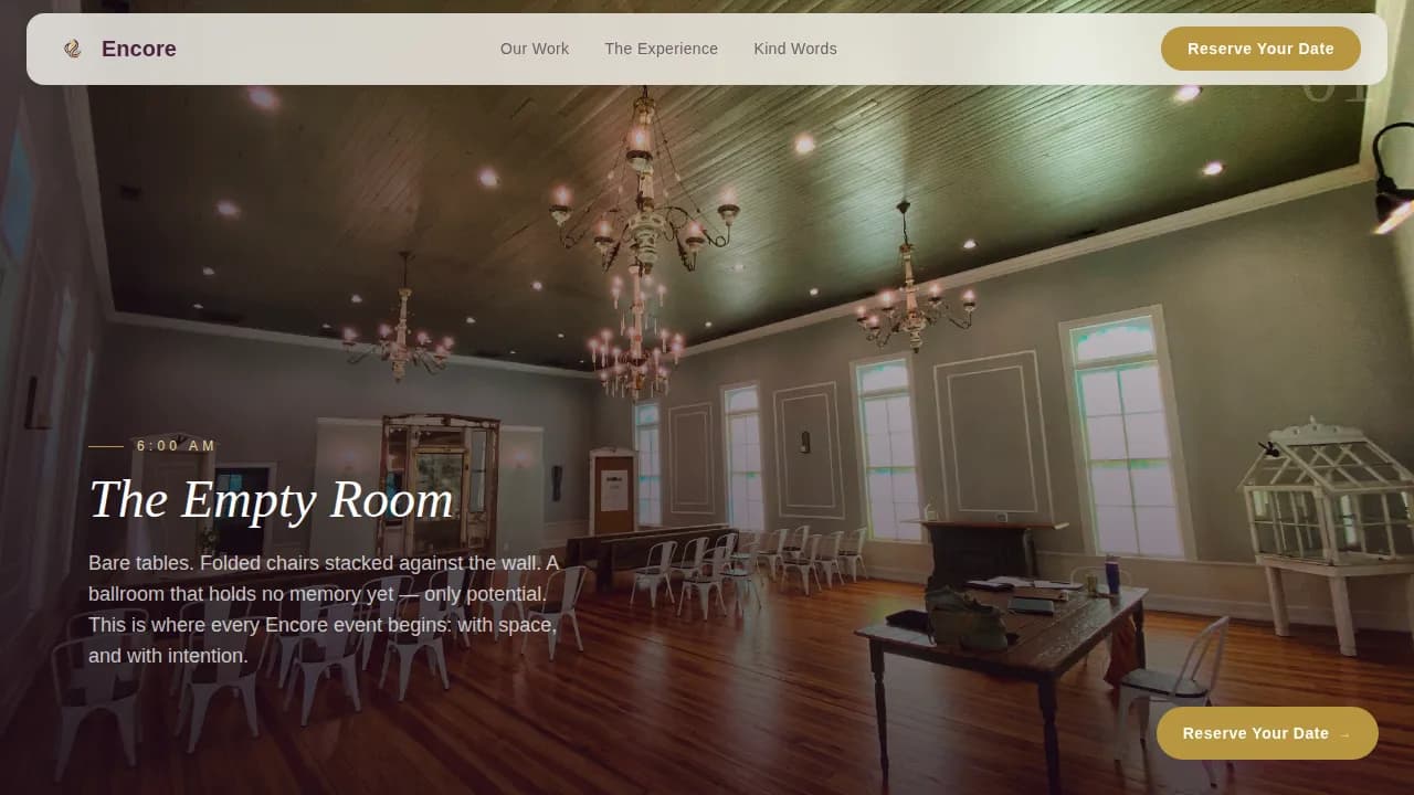 Retirement Event Booking Website Template