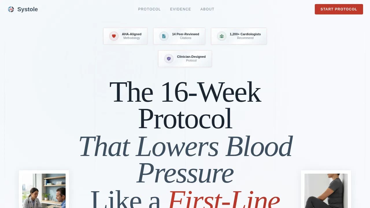 Cardiac — Hypertension Exercise Protocol Landing Page Template