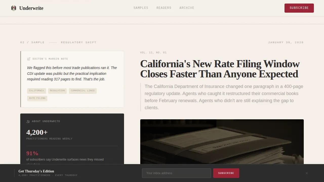 Insurance Blog & Media Blog Website Template