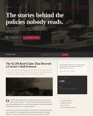 Insurance Blog & Media Blog Website Template