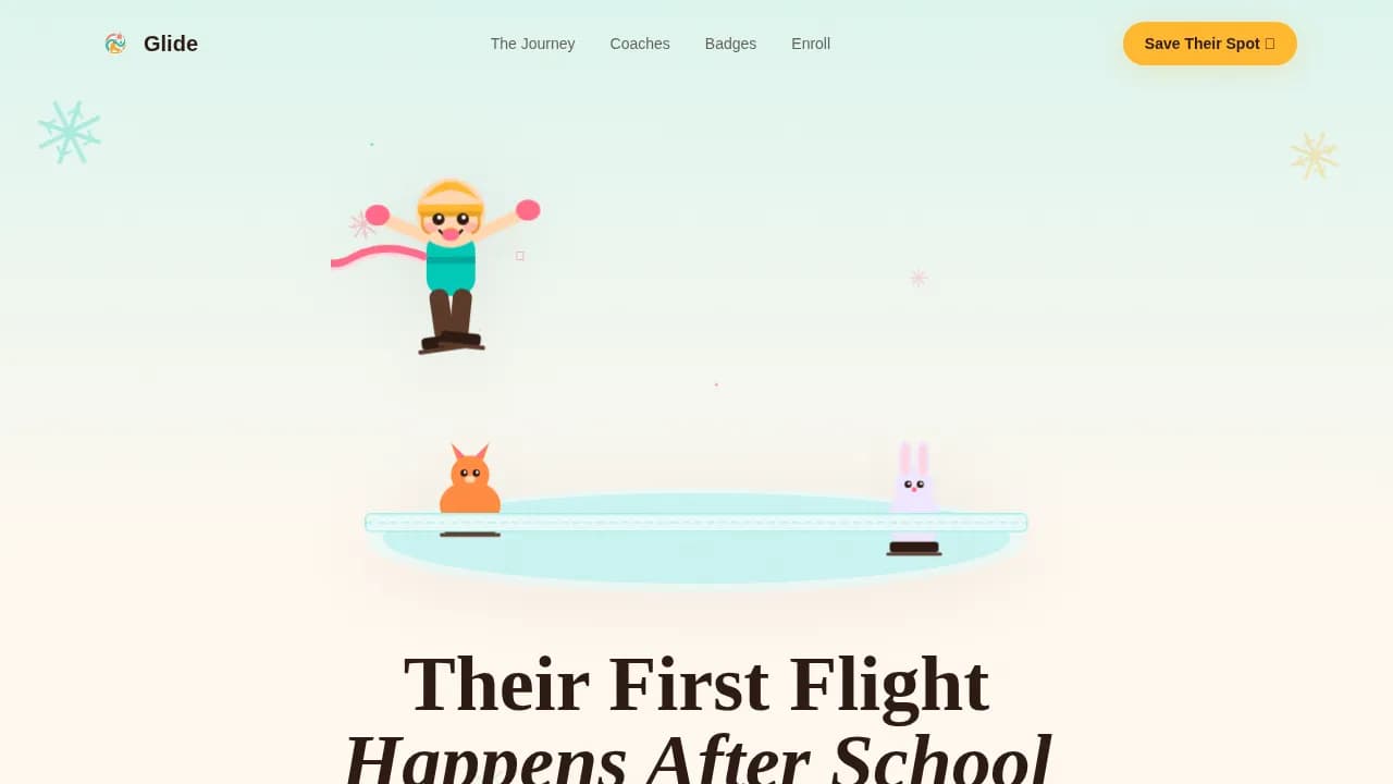 Glide — Engaging Youth Skating Landing Page Template
