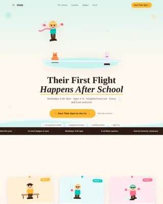 Glide — Engaging Youth Skating Landing Page Template